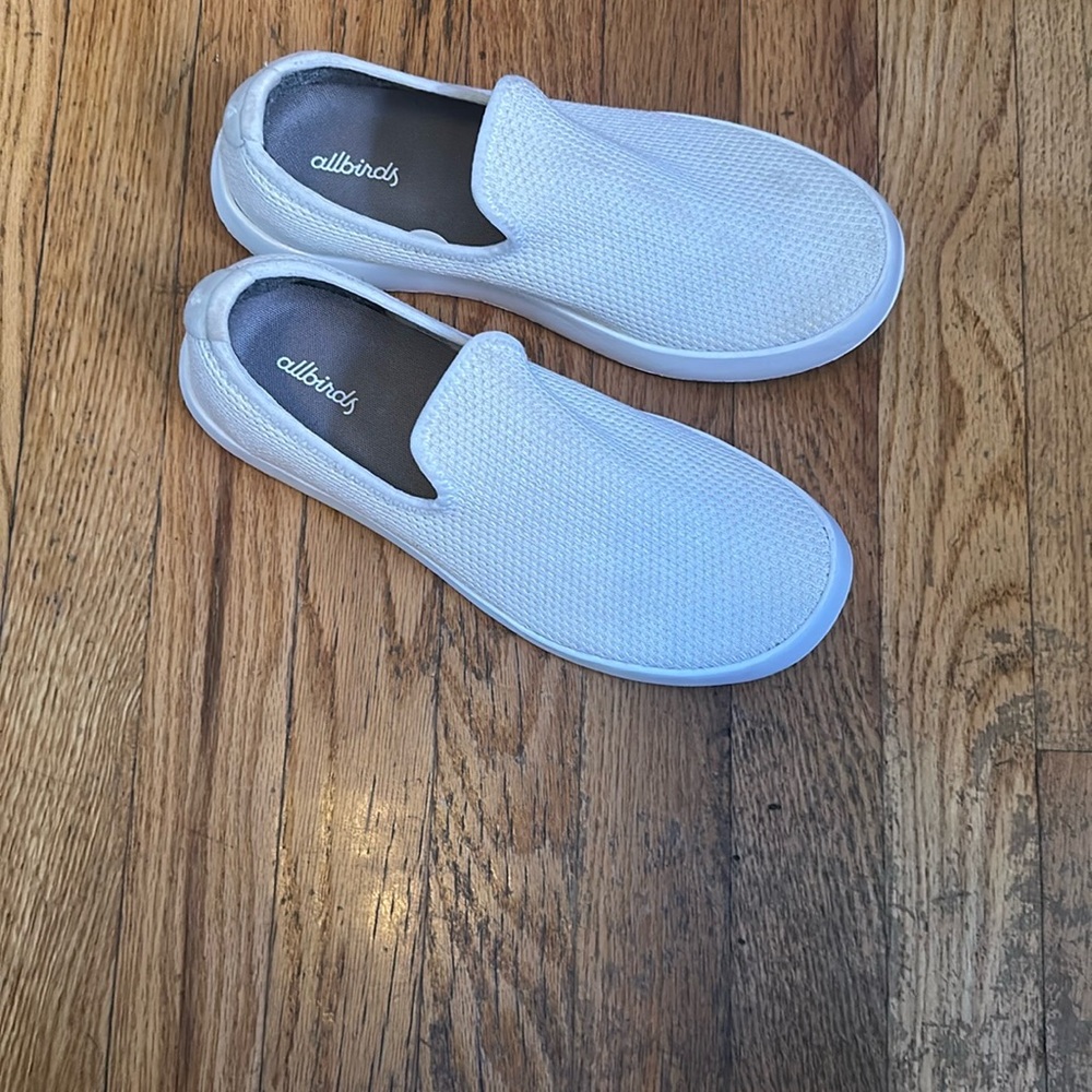 Allbirds White Flats Minimalist Slip-On Design